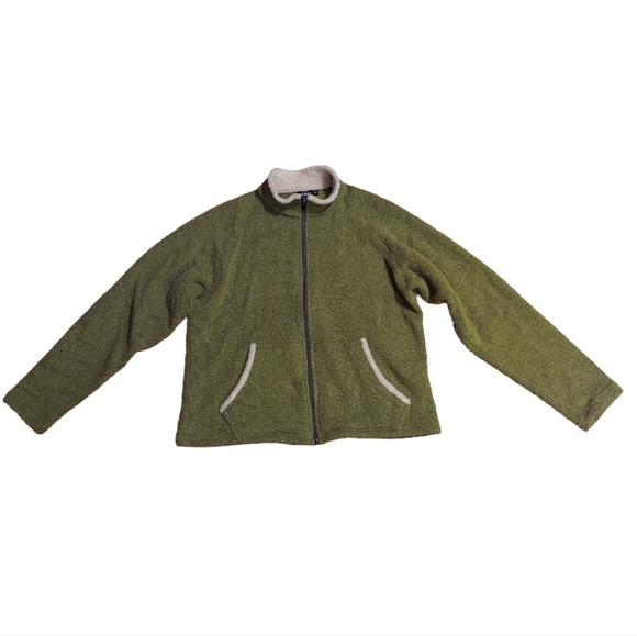 KUHL Alfpaca Full Zip Knit Fleece Jacket Heather Green - Picture 12 of 13